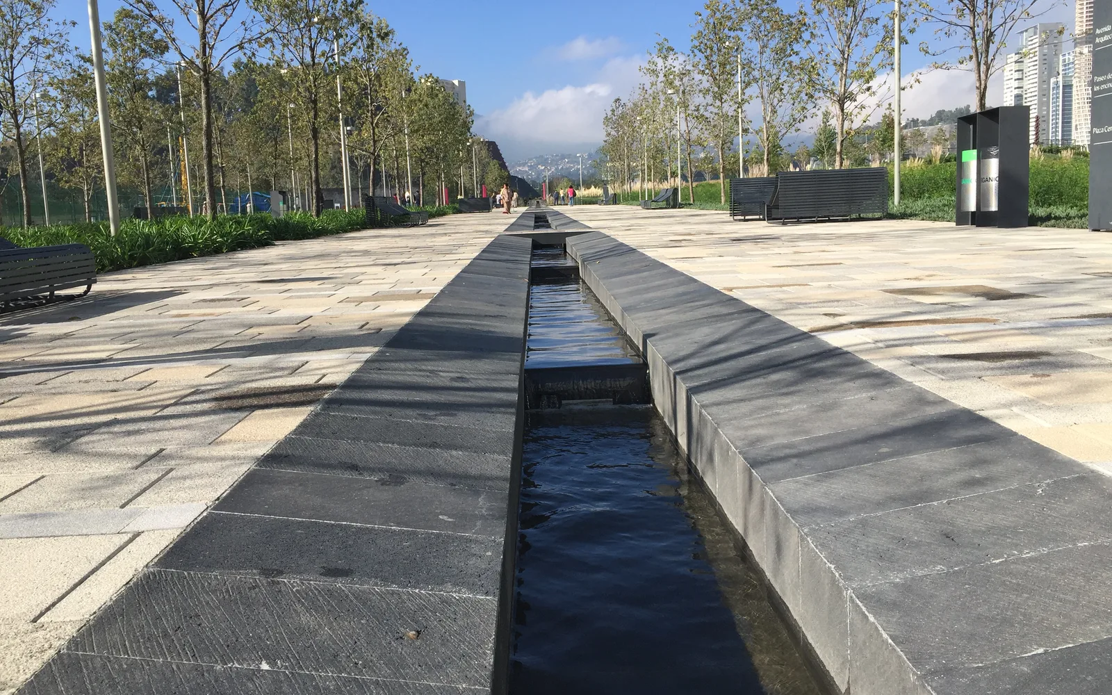 Water canal showing irrigation infrastructure for delivering water to agricultural fields